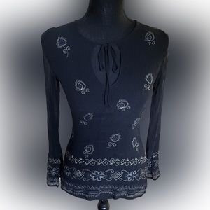 Embroidered Silk Blouse